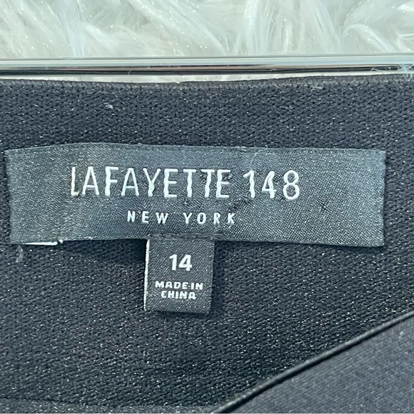 Lafayette 148 Side Zip Black Dress Pants Womens Size 14 Office Classic - Picture 3 of 9